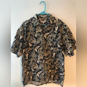 Pierre Cardin Hawaiian Button Down Mens Size Large